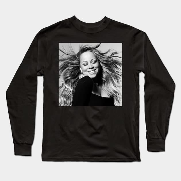 Mariah  Carey beautiful women Long Sleeve T-Shirt by gingerbread37